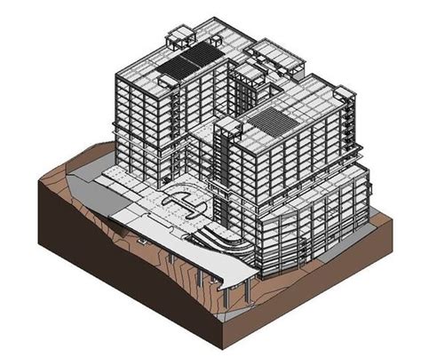 Hospital 3D Structure ONLY Revit Model and 4D Navisworks Simulation (2017) - download free 3D ...