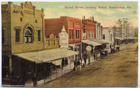 Color shot of Broad Street Looking South - Bainbridge Georgia Postcards | Bainbridge Georgia ...