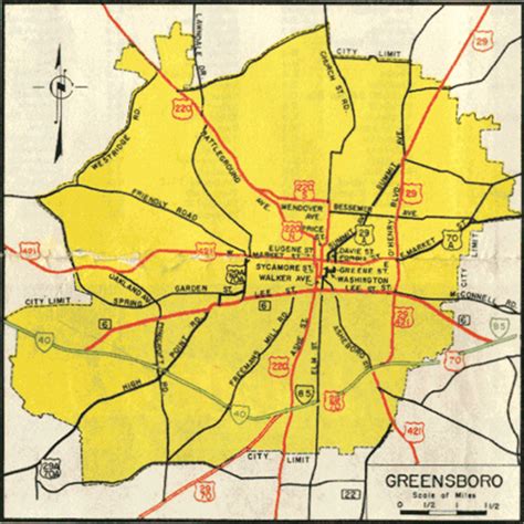 Maps of Greensboro, North Carolina