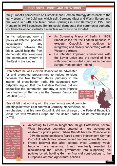 Ostpolitik | Ideology, Phase, Opposition | History Worksheets