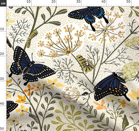 Black Swallowtail Habitat Large Scale - Spoonflower