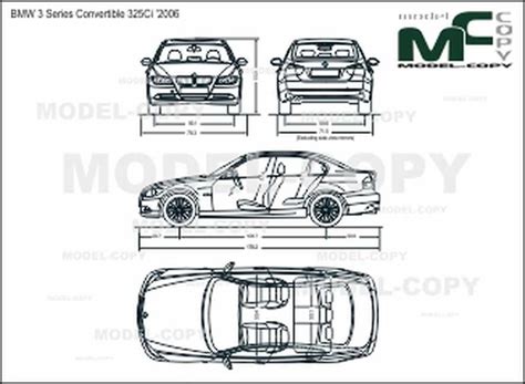 BMW 3 Series Convertible 325Ci ’2006 - drawing - Model COPY Bmw Z4, Bmw ...