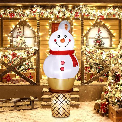 Amazon.com: BLOOMWIN Christmas Inflatables Snowman 6ft - Snowman Inflatables Outdoor Decorations ...