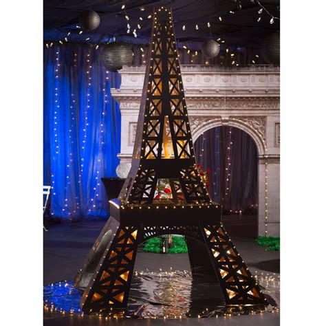 10 ft. 4 in. Black & Gold Paris Nights Eiffel Tower in 2021 | Eiffel tower centerpiece, Paris ...