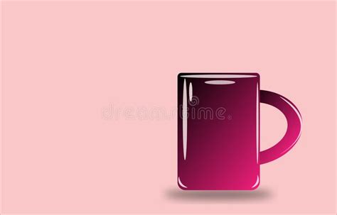 Illustration of a Ceramic Cup with a Purple-black Gradation, Stock Illustration - Illustration ...