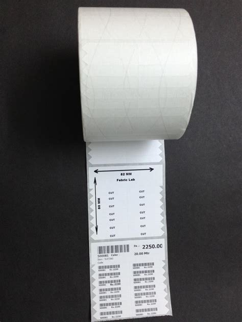 82MM X 80MM LABEL ROLL - FABRIC (500 Labels / Roll) :: Alpha-e Barcode ...