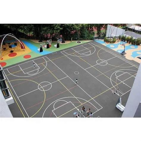 Milo Infra Outdoor EPDM Rubber Basketball Court Flooring, Thickness: Upto 30 Mm at Rs 75/square ...