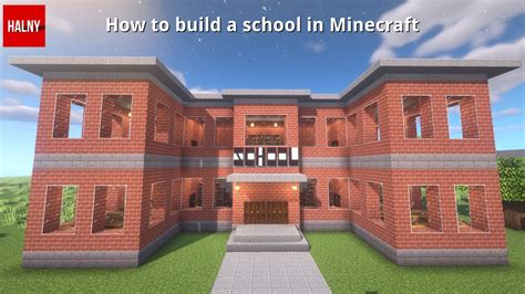 How to build a school in Minecraft - YouTube