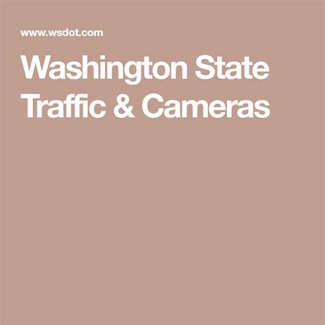 Washington State Traffic & Cameras in 2020 | Traffic camera, Traffic ...