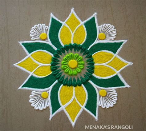 Easy And Beautiful Rangoli Design | Free Hand Rangoli Design | Pandaga Muggulu… | Rangoli ...