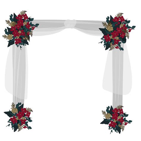 Wedding arch with flowers graphic 23252035 PNG