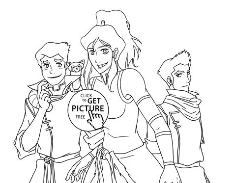 Legend Of Korra Coloring Pages Free To Print - Coloring Home