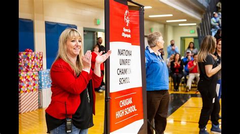 Chugiak High School Unified Banner Celebration - YouTube