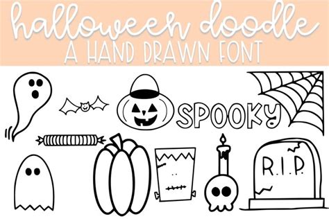 Halloween Doodle Font | Doodle Font