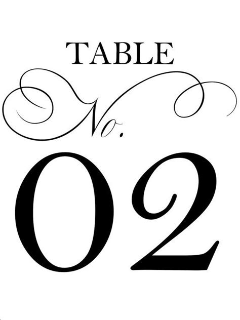 Custom Designed Wedding Reception Table Numbers 1-20 DIY | Etsy ...