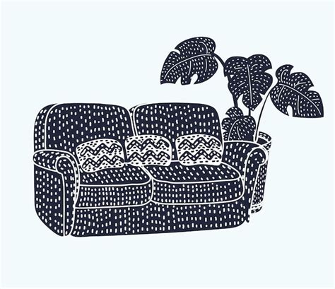 Premium Vector | Sofa black silhouette icon