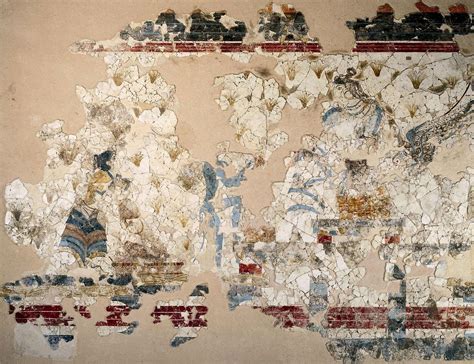 Madame de Pompadour (Minoan frescoes from Akrotiri, Greece; late...)