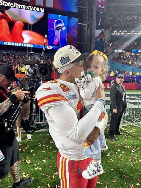 How did Patrick Mahomes' family celebrate Super Bowl LVII? Brittany and Jackson race onto field