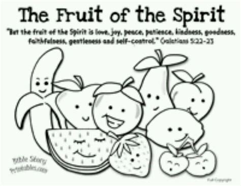 Fruit of the spirit coloring page | Fruit of the spirit, Sunday school coloring pages, School ...