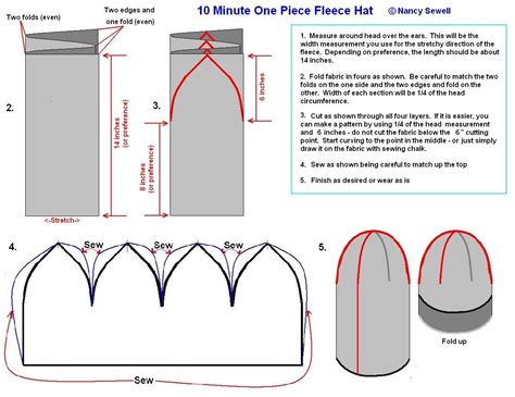 Free Printable Fleece Hat Pattern For Adults - Free Printable Templates