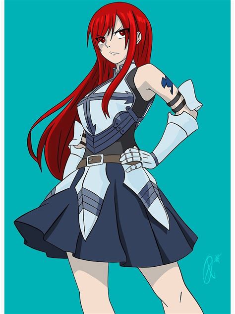 "Erza Scarlett, Fairy Tail fan art" Art Board Print for Sale by Animerch Studios | Redbubble