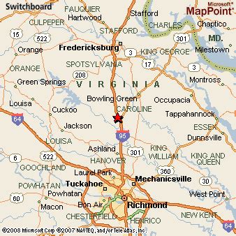 Ruther Glen, Virginia Area Map & More