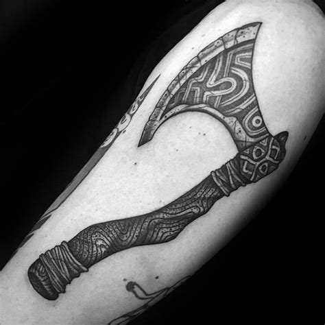60 Axe Tattoo Designs For Men - Wood Chopping Ink Ideas | Axe tattoo, Viking tattoos, Tattoo ...