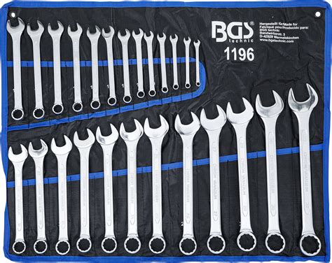 Buy BGS 1196 Din 3113A Combination Spanner Set, Silver, 6-326-32 mm, Set of 25 Pieces Online at ...