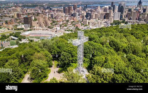 Mount Royal Cross or Croix du Mont Royal, Montreal, Canada Stock Photo ...