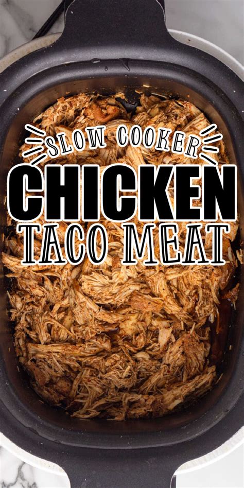 Easy Slow Cooker Chicken Taco Meat - Perfect for Taco Night!