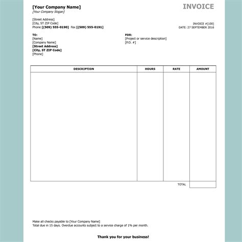 Free Invoice Templates by InvoiceBerry - The Grid System