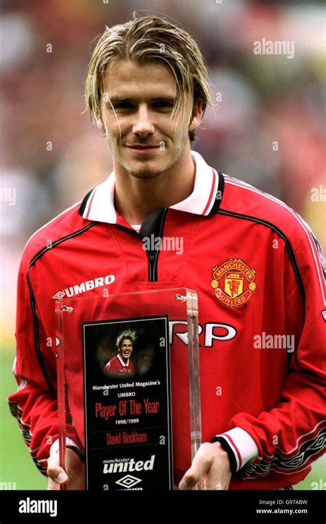 Soccer - FA Carling Premiership - Manchester United v Southampton. David Beckham receives his ...