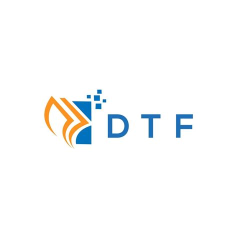 DTF credit repair accounting logo design on white background. DTF ...