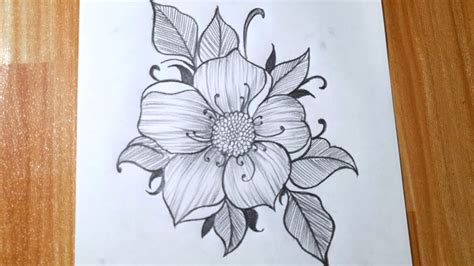 How to draw a flower easy tutorial for beginners || Flower tattoo ...