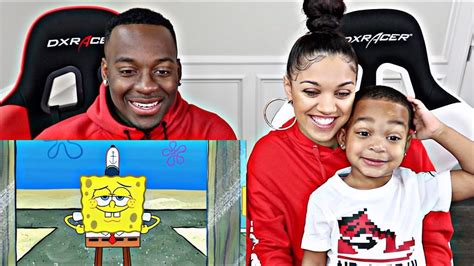 SPONGEBOB IN THE HOOD REACTION - YouTube