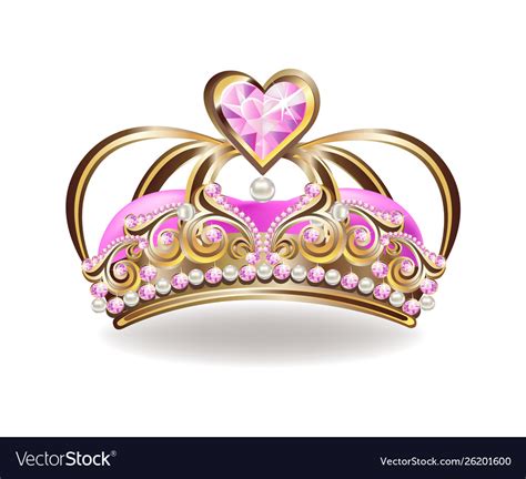 Beautiful golden princess crown Royalty Free Vector Image