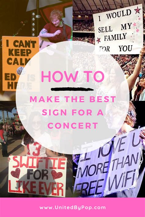 How to make the BEST sign for a concert - United By Pop | Concert signs, Concert poster design ...