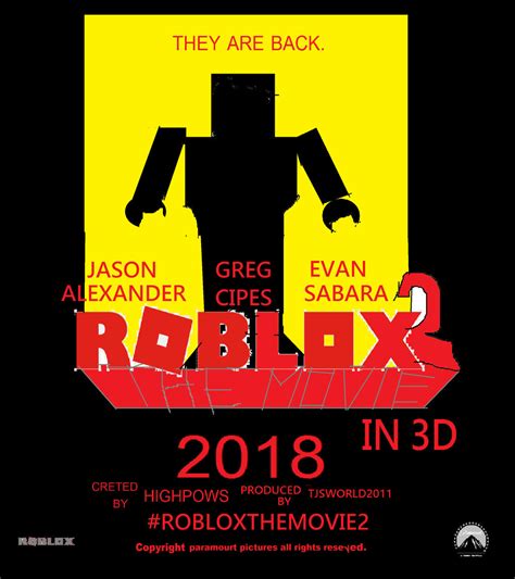 Roblox The Movie 2 (2018) poster by Highpows on DeviantArt