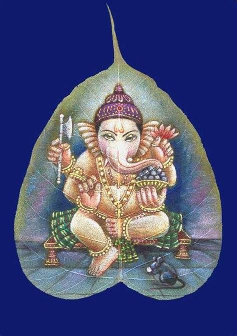 Pin by Shireesha on Leaf paintings | Lord ganesha paintings, Ganesha ...