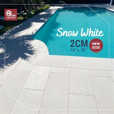 Our new 2CM Snow White porcelain paver size: 16" x 32" is already being installed throughout ...
