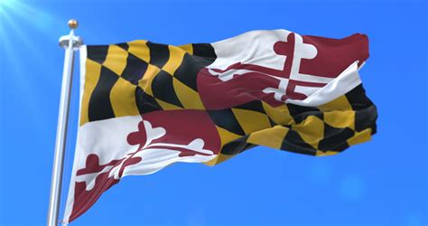 Flag of the state of maryland Stock Video Footage - 4K and HD Video ...