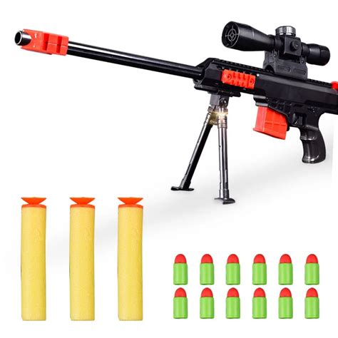 Blaster Gun Toy Sniper Rifle Airsoft Air Guns Children Soft Bullet ...