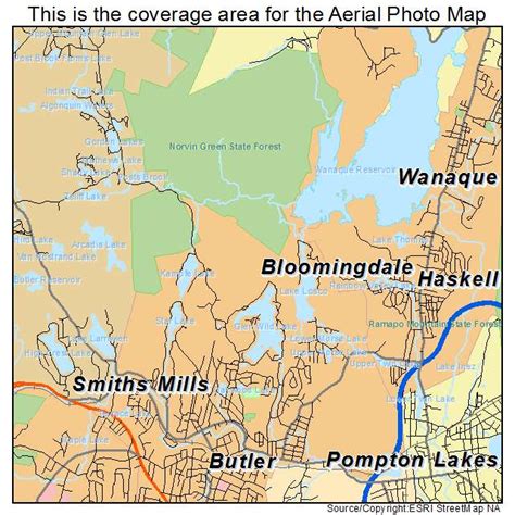 Aerial Photography Map of Bloomingdale, NJ New Jersey