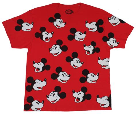 Disney - Mickey Mouse Mens T-Shirt - Expressions of Mickey Allover Shirt - Walmart.com - Walmart.com