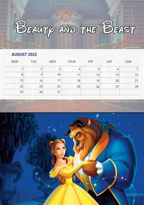 Disney 2022 Calendar handmade Disney calendar for kids 2022 | Etsy