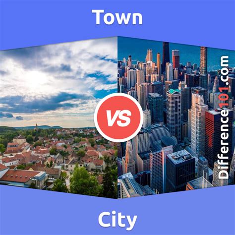 Town vs. City: 7 Key Differences, Pros & Cons, Similarities | Difference 101