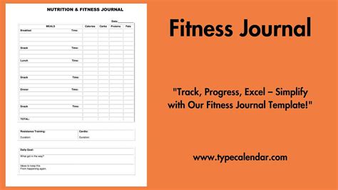 Workout Journal Template Excel
