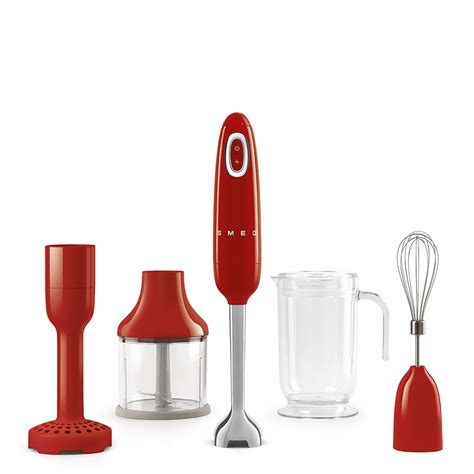 Smeg HBF02RDUK Retro Hand Blender - RED - Appliance City