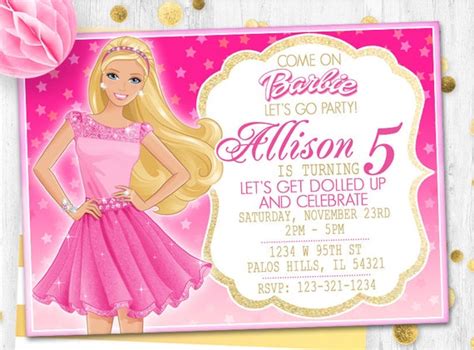 Barbie Invite Template