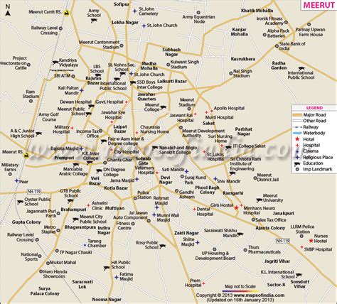 Meerut In India Map